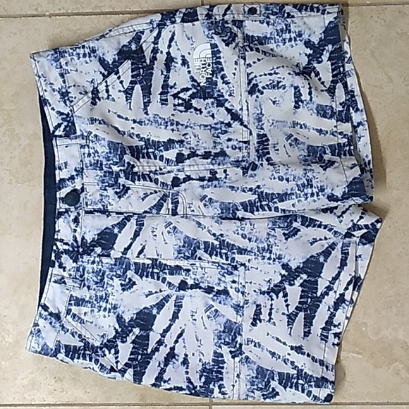 NORTH FACE flashdry amphibious navy batik print shorts girls XL fits jrs XS - Picture 3 of 15